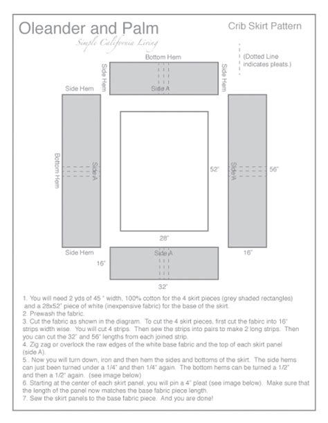 Crib Skirt Pattern | Oleander + Palm