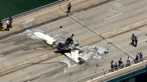 Florida plane crash: Small plane strikes SUV on bridge near Miami