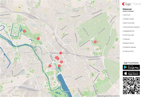 Hanover Printable Tourist Map | Tripomatic