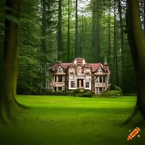 Image of a mansion surrounded by trees on Craiyon