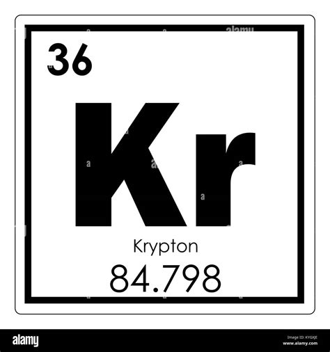 Krypton chemical element periodic table science symbol Stock Photo - Alamy