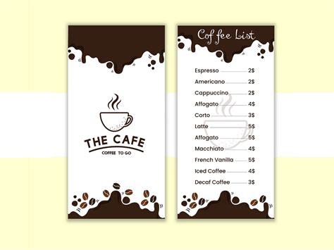 Café Restaurant Coffee menu design by Liton on Dribbble