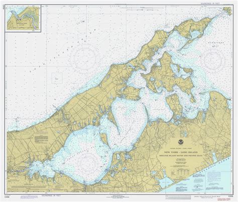 Shelter Island Sound & Peconic Bays - Long Island Map 1979 – Nautical Chart Prints