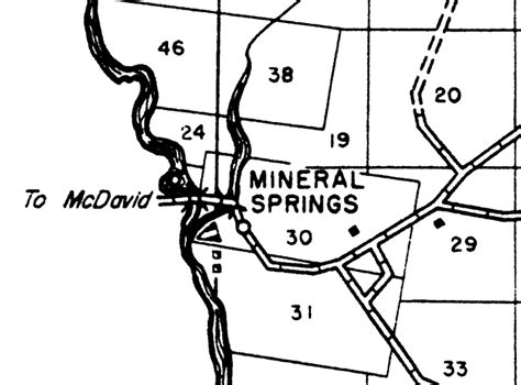 Map of Mineral Springs, 1940, Florida