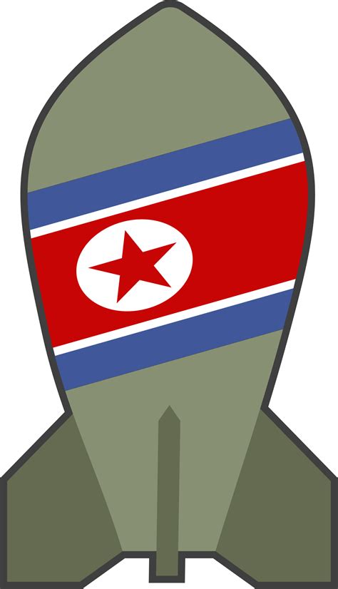 Clipart - Simple Cartoon North Korea Bomb