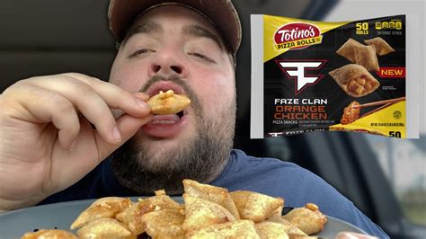 Totino’s Faze Clan Orange Chicken Pizza Roll Review - YouTube