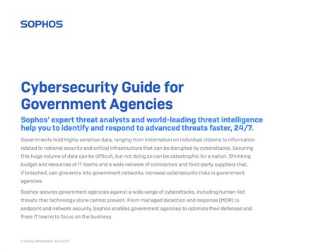 Cybersecurity Guide for Government Agencies – Whitepaper Series