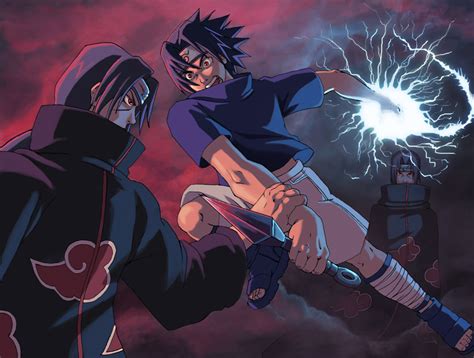 Anime Pictures: sasuke vs itachi wallpaper