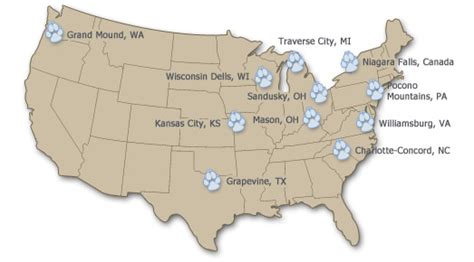 Great Wolf Lodge Locations Map | World Kids Travel