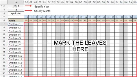 Google Sheets Leave Tracker Template - Demo Leave Template, Calendar ...