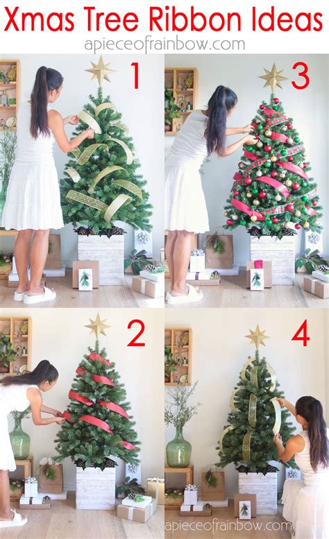 How to Decorate a Christmas Tree with Ribbons: 4 Creative Ways - A Piece Of Rainbow