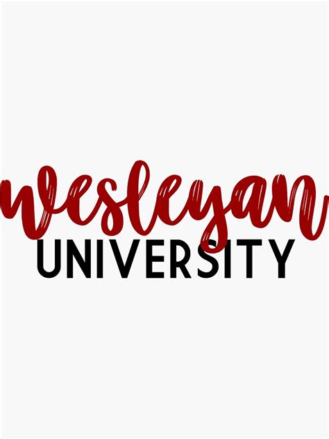 "Wesleyan University" Sticker by alexisschofield | Redbubble