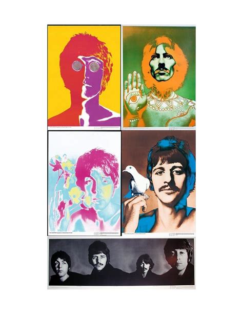 Beatles posters by Richard Avedon 1967 Popart poster set of 4