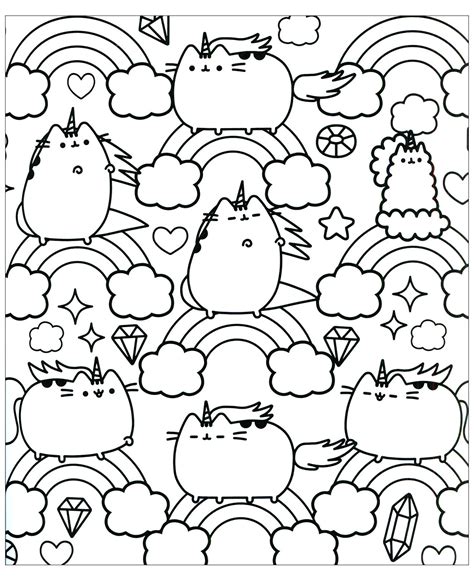 Pusheen Printable Coloring Pages