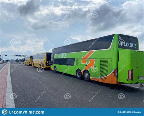 Intercity Bus Flixbus, Flixbus Intercity Bus on Motorway. Flixbus is a Brand Which Offers ...