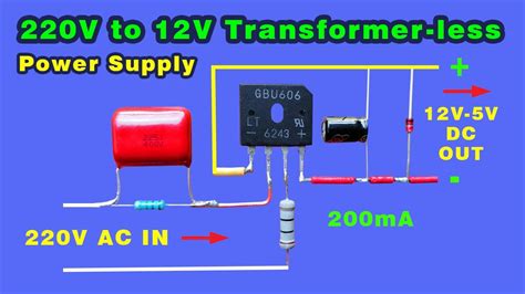 Simple Power Supply Circuit Without Transformer