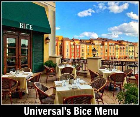 2024 Bice Ristorante 2023 Menu | Loew's Portofino Bay Resort