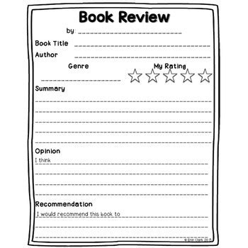 fiction book review template