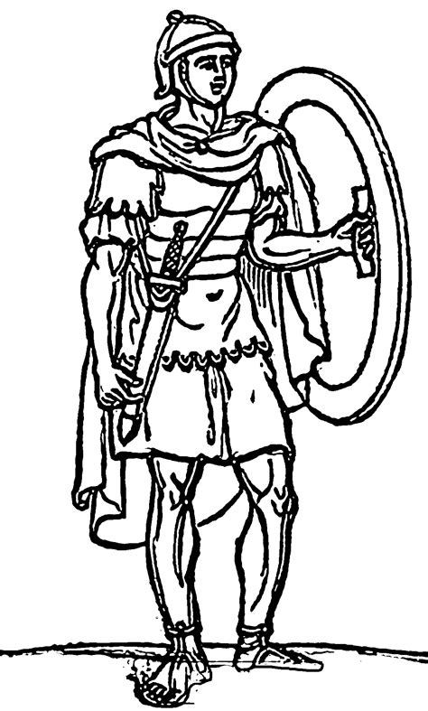 awesome Ancient Rome Roman Soldier With Shield Sword Coloring Page King ...