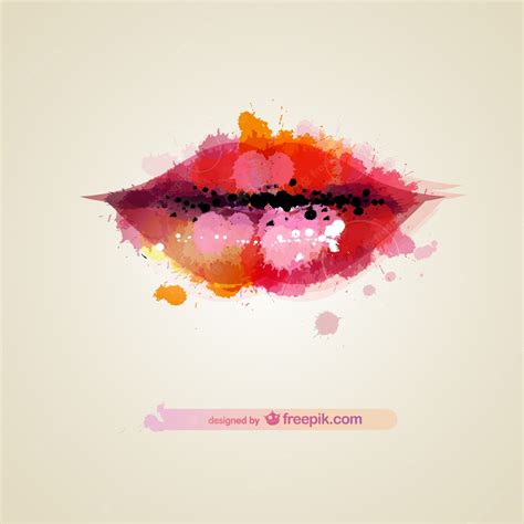 Premium Vector | Watercolor lips