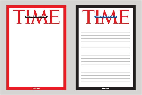 Time Magazine – Person of the Year Templates - PAPERZIP