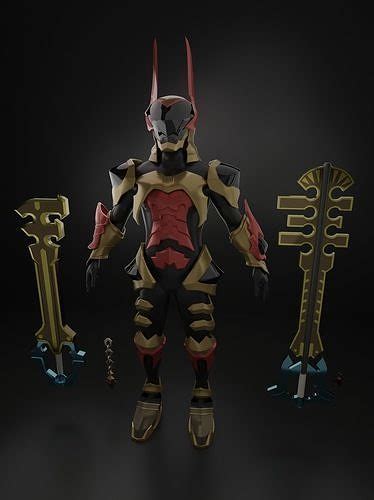 Full Keyblade Armor Terra with Keyblade 3D model | CGTrader