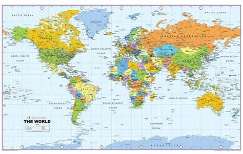 99+ World Map HD 4K [Free Download]- Cloud Clipart | World map wallpaper, World political map ...