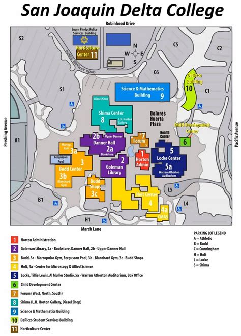 San Joaquin Delta College Campus Map - Stockton, California - Ontheworldmap.com