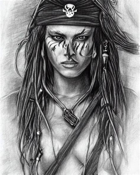 A beautiful female warrior, pirate ship deserted | Stable Diffusion | OpenArt