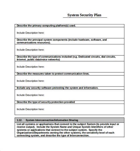 Sample Security Plan Template - 10+ Free Documents in PDF, Word