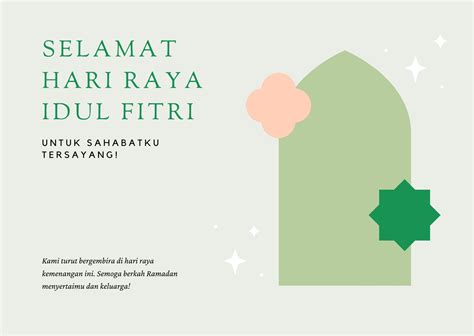 Buat Kartu Ucapan Idul Fitri Lebaran Istimewa - Canva