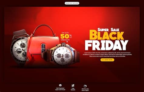 Free PSD | Black Friday Super Sale web banner template