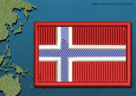 Design embroidery Flag of Bouvet Island Mini with Colour Trim by ...