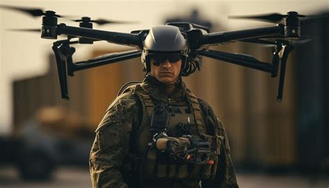 Premium AI Image | Armed drones ready for attack Technological drone photography