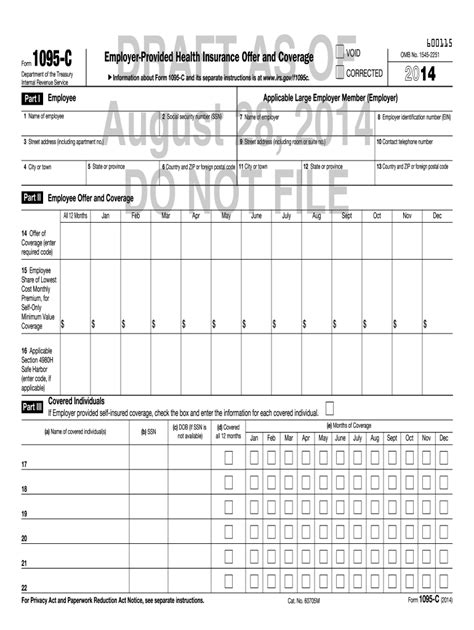 1095 C Template Spreadsheet - Fill Online, Printable, Fillable, Blank ...