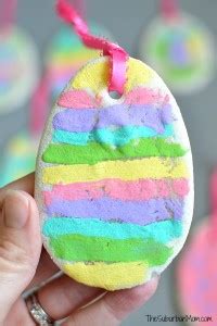 Scented Salt Dough Easter Egg Ornaments