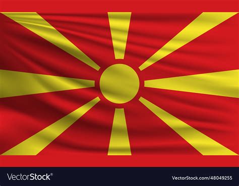 Flag of north macedonia Royalty Free Vector Image