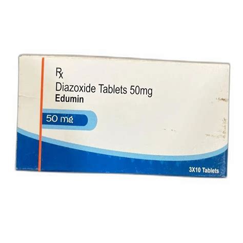 50Mg Diazoxide Tablet, Packaging Size: 1x10 Tablets at Rs 2500/box in ...