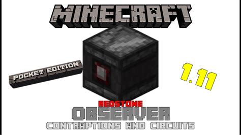 Redstone with the Observer | Minecraft PC/PE Showcase - YouTube