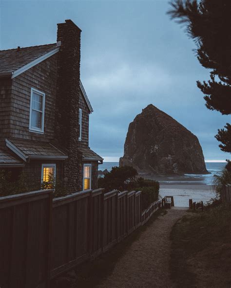 House & Haystack Rock on Cannon Beach | Explorest