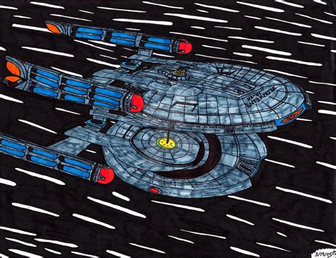 USS Enterprise NX-01 and USS Columbia NX-02 by DaSueDragon on DeviantArt