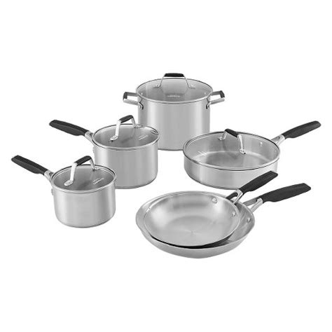 Select By Calphalon 10pc Stainless Steel Cookware Set : Target