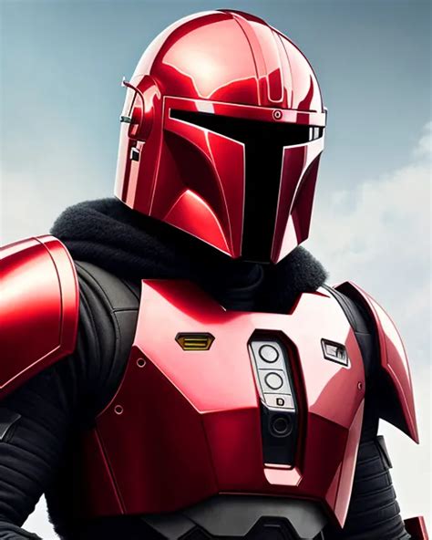 Red mandalorian - starryai