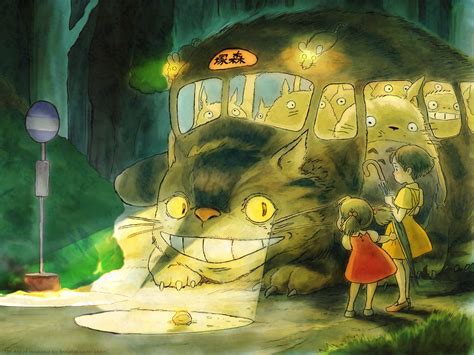 Totoro Cat Bus Wallpaper