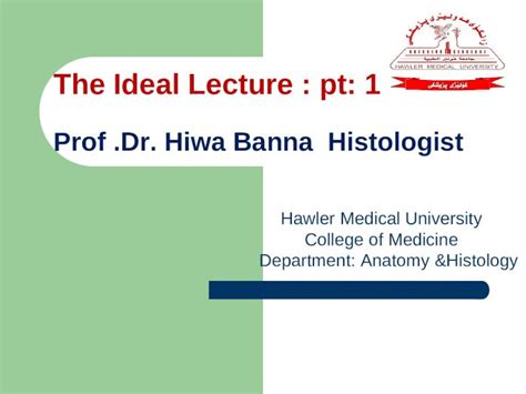 (PPT) Hawler Medical University College of Medicine Department: Anatomy ...