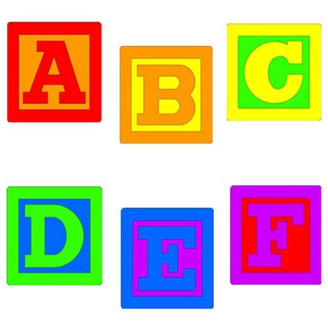 Baby Blocks Alphabet Clip Art