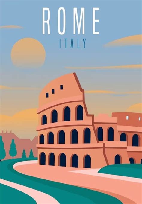 Travel Poster Rome Painting | Art Of Paint By Numbers | Rome painting ...