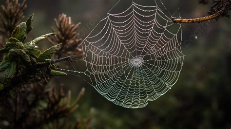 Spider Web With Dew Covering It Background, Spider Webs Pictures, Spider, Web Background Image ...