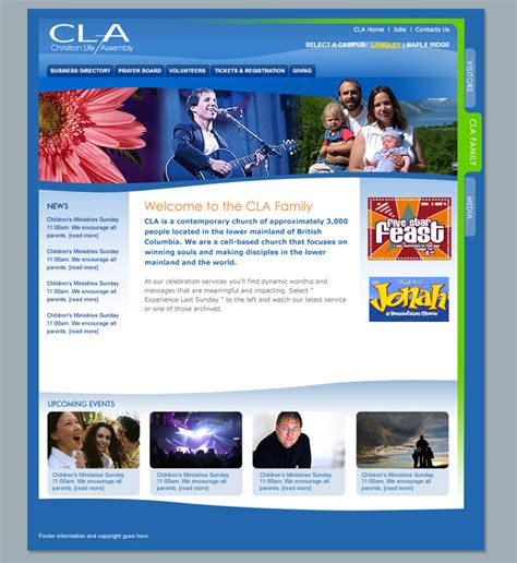 CLA Church - Content Managed Site for Langley Church