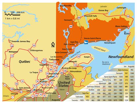 Map and directions - Cote-Nord Tourism